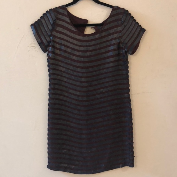 Gorgeous French Connection Sequin Stripe Dress - 2 - Picture 3 of 7